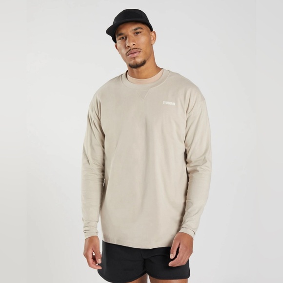 GYMSHARK Rest Day Sweats Long Sleeve T-Shirt - Picture 1 of 6